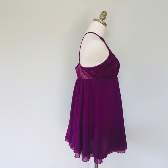 Negligee Large SOMA Raspberry Purple Adjustable Straps Stretchy - Picture 8 of 8